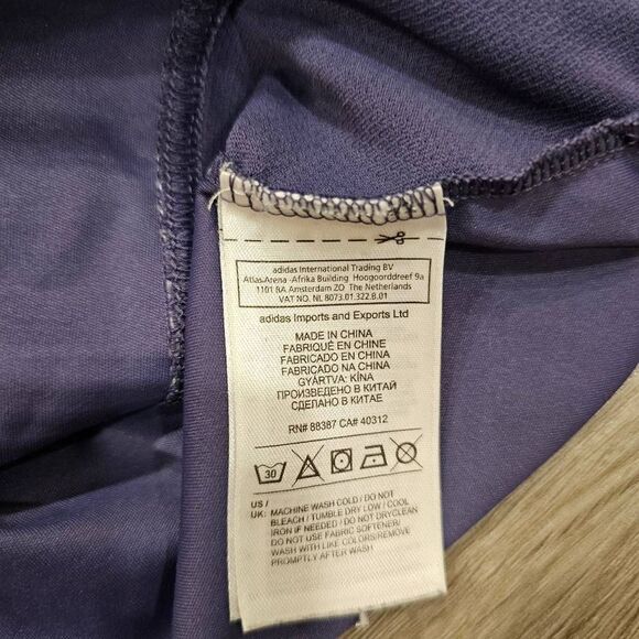 Adidas Golf Tee Shirt size Large Blue striped Sports Men's - Picture 7 of 8